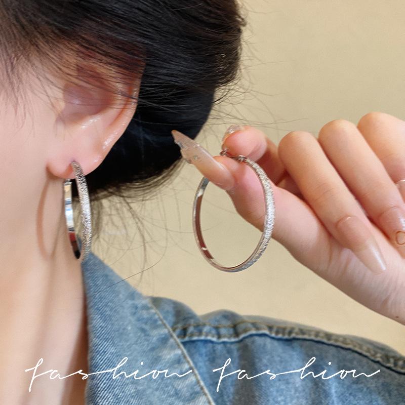 S925 Sterling Silver Hoop Earrings: Exaggerated, Luxurious & Versatile for Women