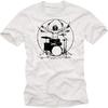 MAKAYA Vintage T-Shirt für Herren - Rockband Musik T-Shirt - Schlagzeuger Geschenke für Männer