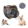 Folded Meshes Pet Playing Tunnel Multiple Entry Design For Active Cats HX6C