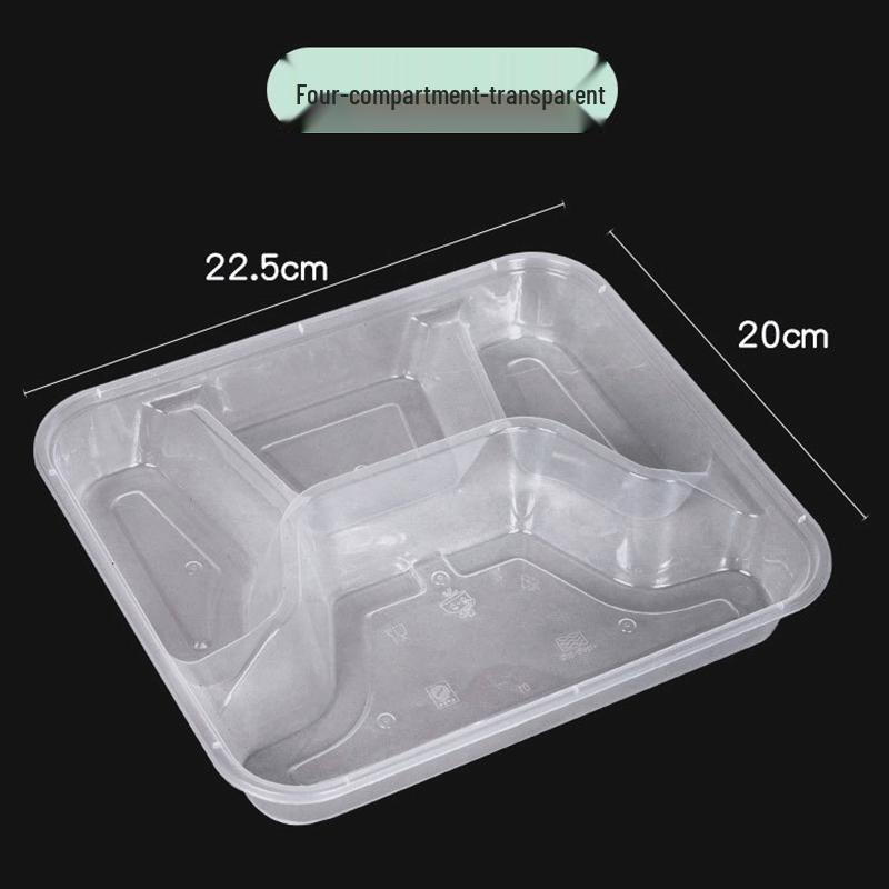Four-Compartment Disposable Takeout Container