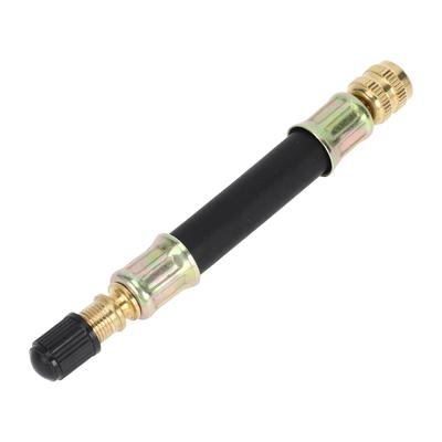 A ABSOPRO Tire Valve Stem Air Inflation Adapter Durable 100mm Long Tire Valve Extension Rubber Black