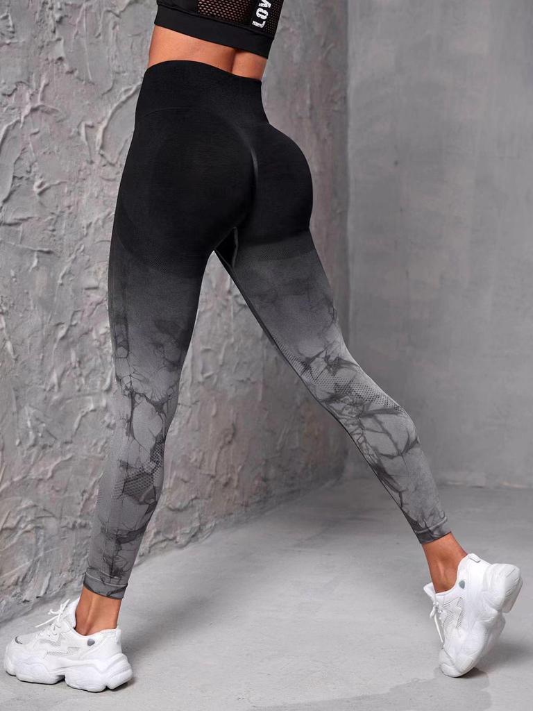 Gradient High Waist Yoga Leggings: Fat Burning, Hip Lifting, Tummy Control Fitness Pants