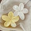 1/2pcs Yellow Egg Flower Hair Claw Clip Secure Grip Transparent Gradient Design Durable Plastic Hair Accessories for Women