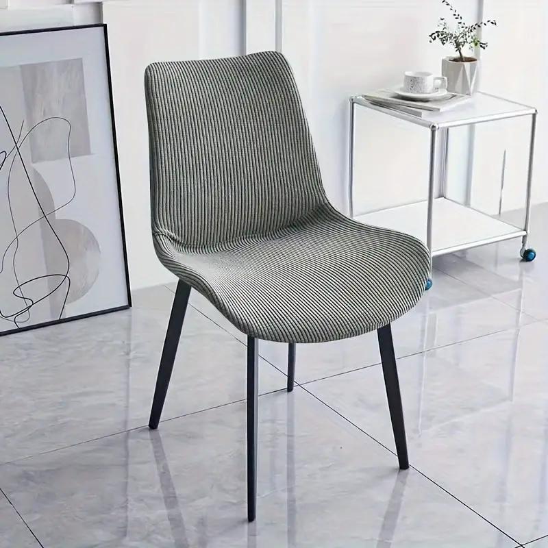 1Pc Polar Fleece Armless Chair Cover Solid Color Dust-Proof Seat Slipcover Elastic Curved Washable Chair Covers Living Room Home