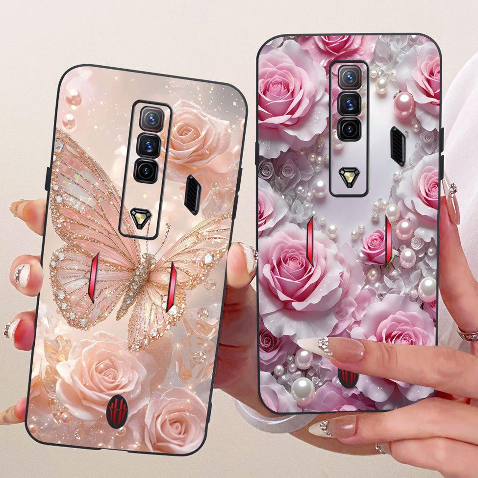 Coque de téléphone pour ZTE nubia RedMagic 7 Housse Silicone Chat Mignon Mode Peinte Drôle Funda Pour Red Magic 7 NX679J Coquille