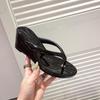 Mezzanine slippers women's 2025 new flip-flops heel seaside vacation fresh outer fashion sandals women's shoes