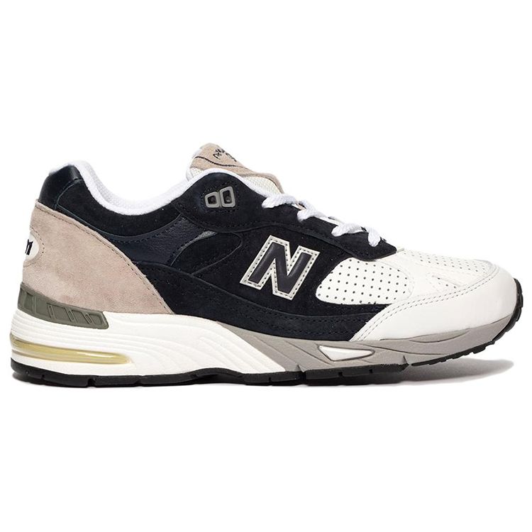 Sneakersnstuff X New Balance 991 Made In England Perforated Pack - Navy White Men Sneakers Blue Grey M991PJ