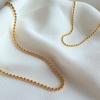 Two Silver Ball Necklaces for Women (Separate and Together)
