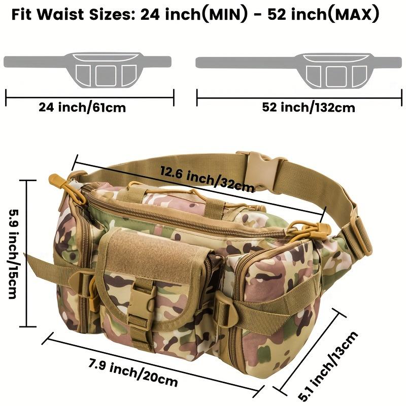 Taktische Jagd-Bauchtasche - Wasserdichte Oxford-Gewebe-Bauchtasche, Geeignet für Ausrüstung, Messer, Taschenlampen und Geldbörsen