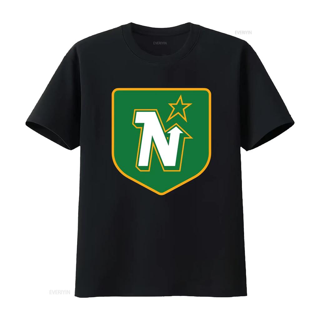 Minnesota North Stars Hockey Club T Shirt vintage Washed Soft Casual Comfortable Breathable Versatile Slightly
