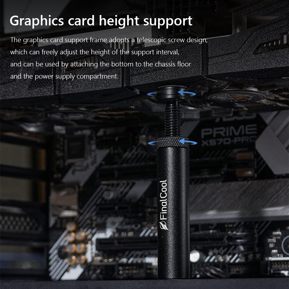 Graphics Card GPU Brace Support Vertical Telescopic Rotating Video Card Sag Holder Bracket Aluminum Alloy for Desktop PC Case