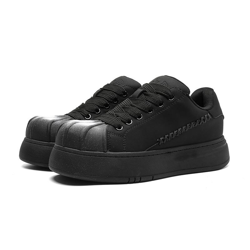 Herbst und Winter neue Shell-Kopf Low-Top Board-Schuhe weiche Sohle dicke Sohle höhenverstellend lässige Sportschuhe