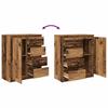 Sideboard with Drawers Vintage Wood Look 71 x 35 x 84 cm Engineered Wood