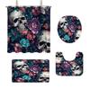 TikTok Halloween Badkamer 4-delige Set: Waterdicht Polyester Douchegordijn en Nat/Droog Afscheiding