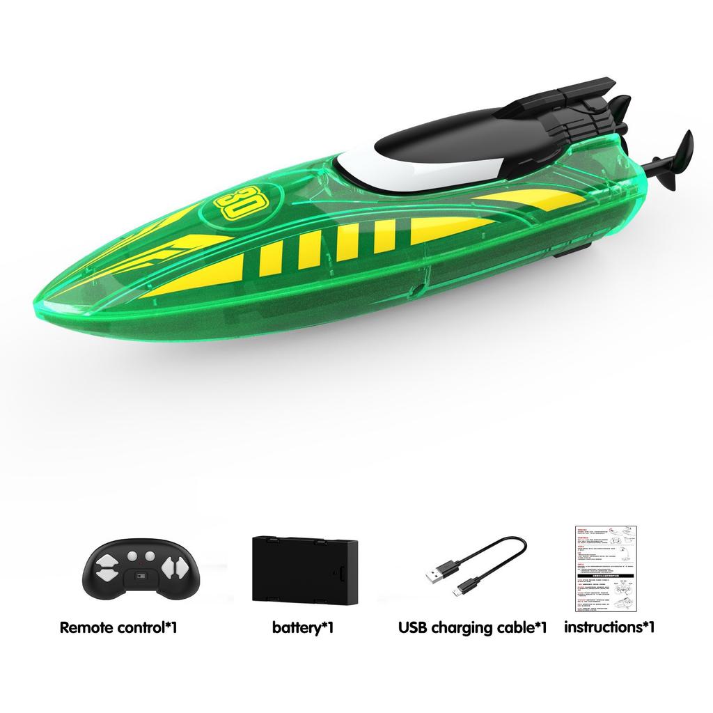 V777 2.4GHz Lighting Racing RC Boat 15KM/H With Transparent Cover & Bright LED Light Effect For Pool Toys