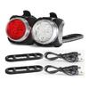 Bicycle Front Rear Light Bike Warning Taillight USB Rechargeable LED Bike Light Waterproof MTB Cycling Lamp Bike Accessories