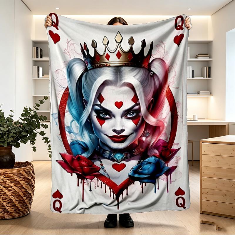 Superhero Print Blanket - Soft & Comfortable, for Bedroom, Travel, Sofa, Home Decoration - Birthday Christmas Gift for Friend