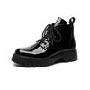 Fashion Men's Black Biker Boots 2024Hot Sale British  Designer Luxury Shoes Men Fashion Casual  Lace-up Boots Thick Sole High Top Shoes