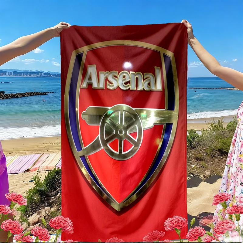 Football Team F.C Print Beach Towel, Versatile Lightweight Absorbent Beach Towel for Pool Surf Yoga Bathroom, Perfect Birthday Holiday Gift
