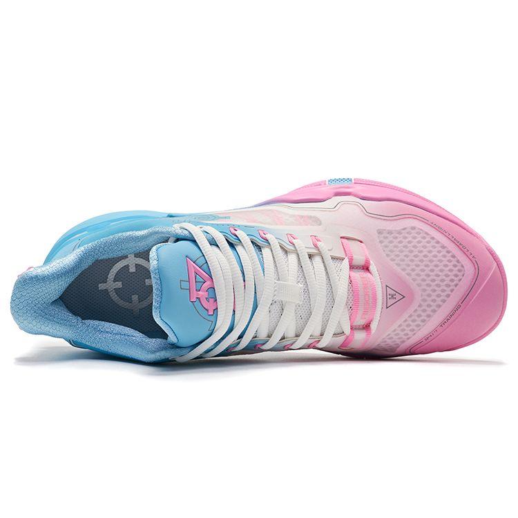 Rigorer S Hydrogen 2 Colorful Cloud Comfortable Versatile Fabric Low-Top Basketball Shoes Men Sneaker Cloud-Blue Pink Z122160116-1