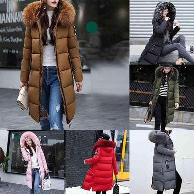 Women's Fashion Autumn And Winter Slim Mid-Length Thickening Warm Cotton Jacket