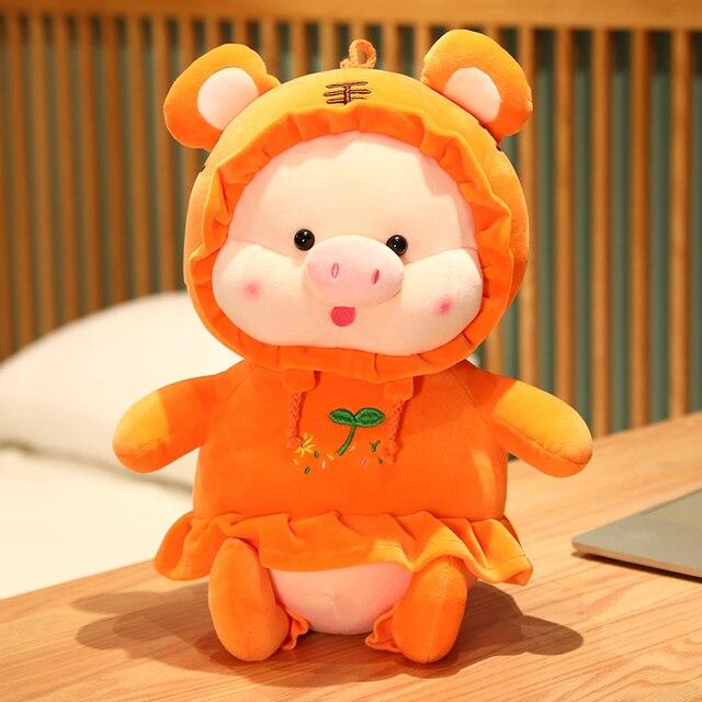 

Cute Kawaii Pig Plush Toys Stuffed Soft Appease Pig with Skirt Pillow Dolls for Kids Girls Birthday Valentine S Gift St Practical Use 55cm оранжевый