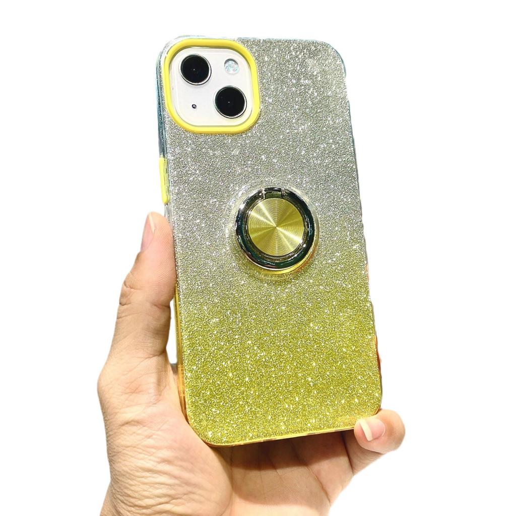 Gradient Star Dot Glitter Ring for IPhone16 Mobile Phone Case for Apple 15proINS Style 14plus Advanced 13