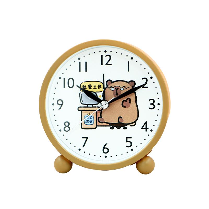 Creative Children's Alarm Clock Cartoon Card Tired Bara Animal Student Boy and Girl Desktop Clock Gift Desktop Small Watch
