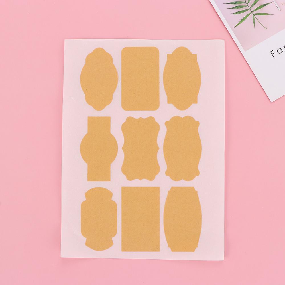 Creative Self Adhesive Cake Decoration Blank Sticky Labels Stickers Packaging Seals Kraft Paper