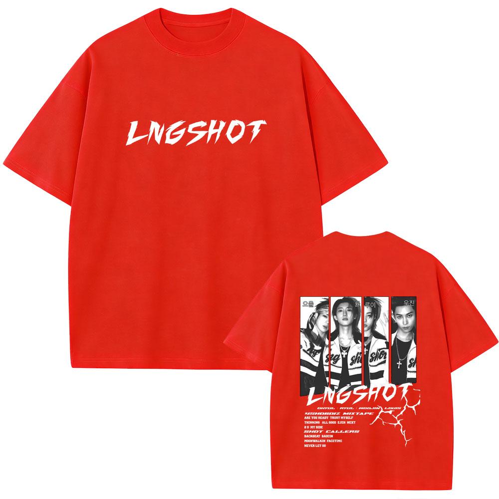 Korean Band Lngshot 4SHOBOIZ MIXTAPE Shot Callers Tshirt Unisex Women Kpop Fashion Streetwear Unisex Casual Soft Cotton T Shirts