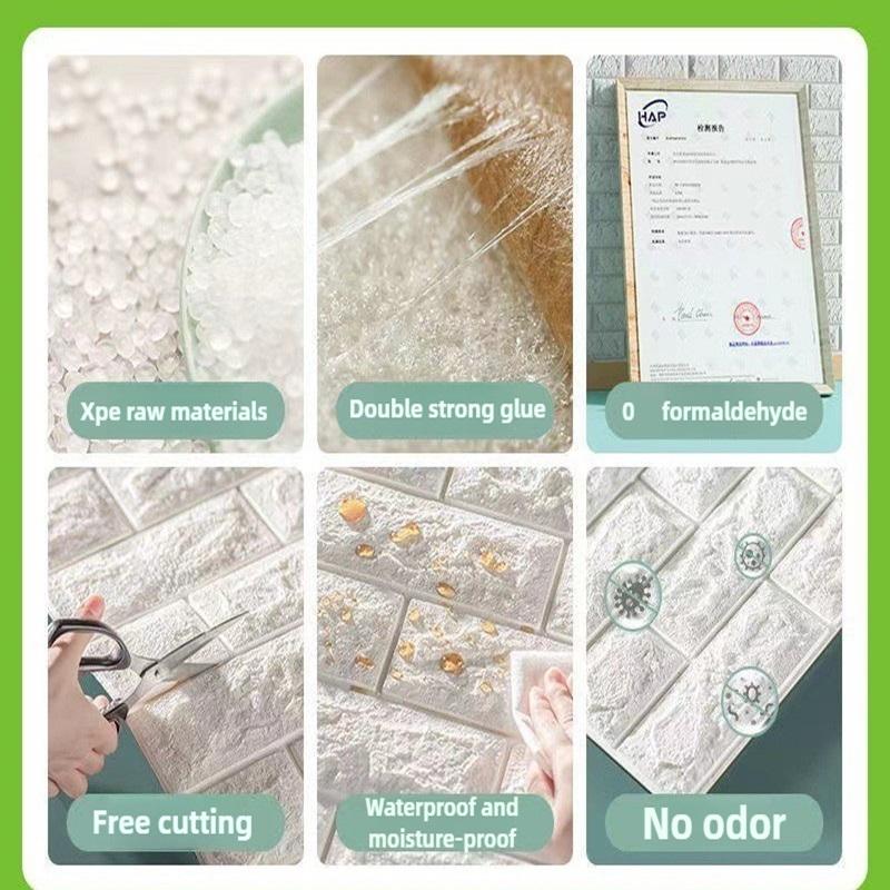 3d Trójwymiarowa Samoprzylepna Naklejka Ścienna Pianka XPE Mały Rozmiar Dekoracja Domu Tapeta Wzór Cegły Naklejki Ścienne