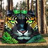 1 Stück Tiger-Print Überwurfdecke Polyesterfaser, Leichter Flanell, Weich & Warm, Ganzjahresnutzung für Außenbereich, Camping Digitaldruck