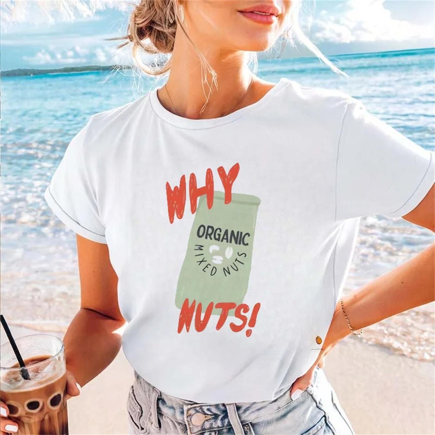 Fashionable Women s Cute Kawaii Printed T-Shirt Summer Short Sleeved Cartoon Basic Top Women s Summer Versatile Regular T-Shirt S