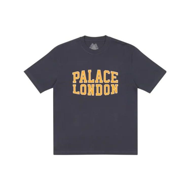 

Palace FW22 пуловер с буквенно-цифровым принтом и круглым вырезом, повседневная футболка с короткими рукавами, мужские топы, синий P23TS244