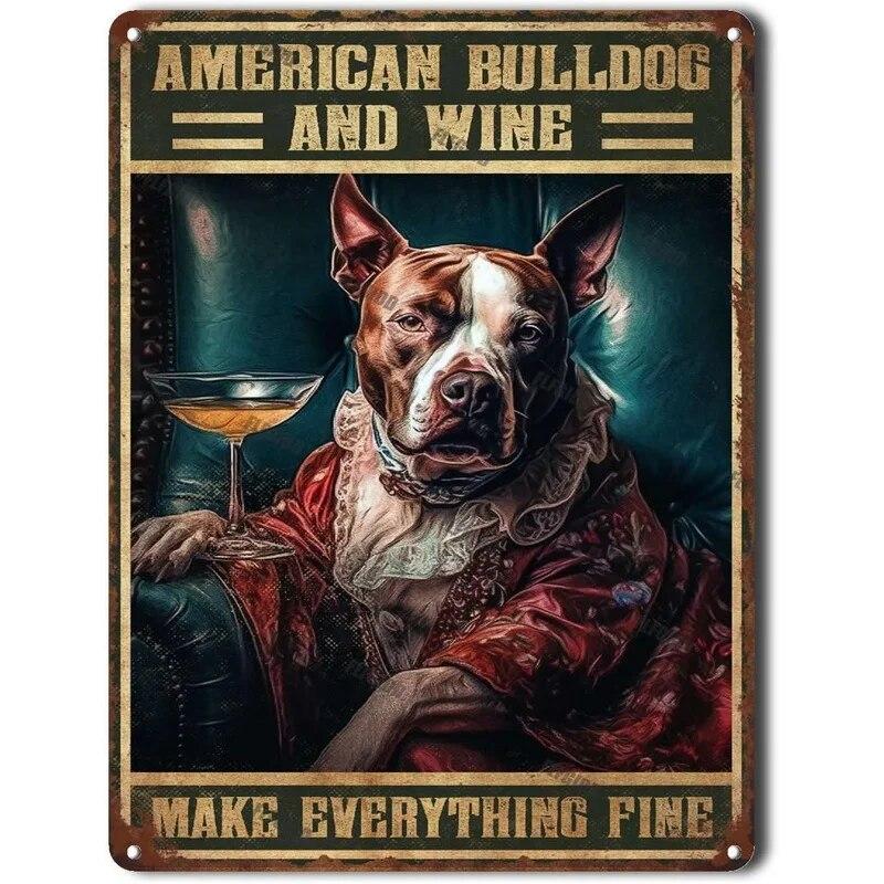 Easily Distracted by dogs and books Metal Tin Signs Posters Plate Wall Decor for Bars Man Cave Cafe Clubs Retro Posters Plaque