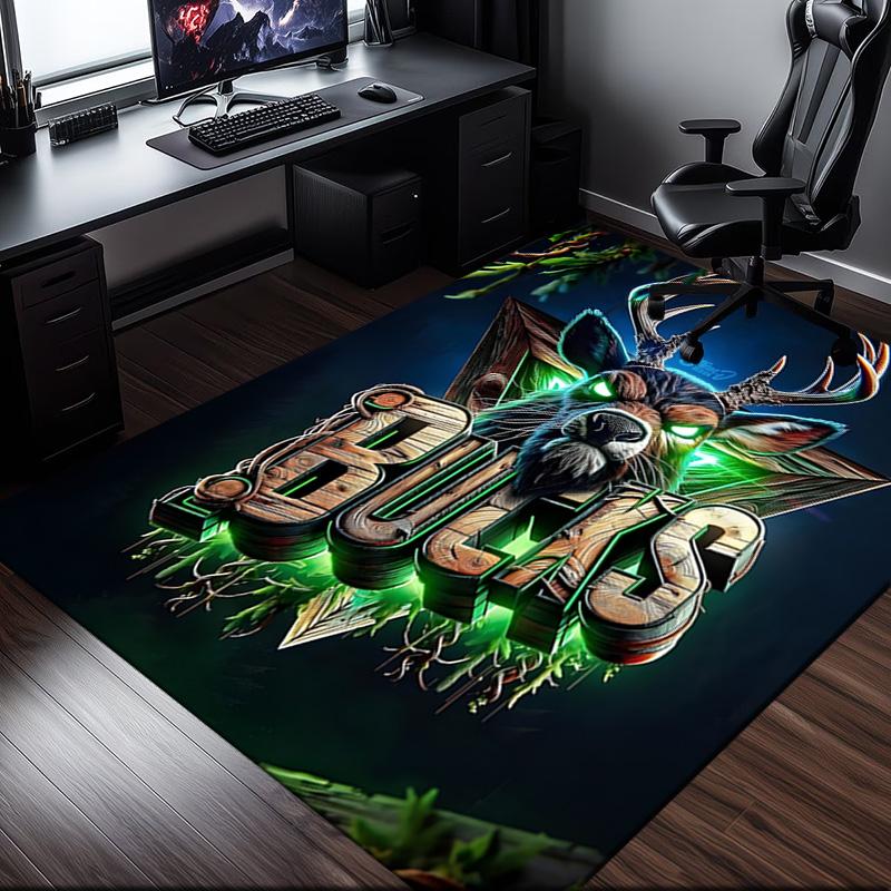 Bucks Team Logo Rug Office Carpet Non-Slip Mat, Chair Rug Floor Covering for Gaming, Bedroom, Living Room , Home Decor Christmas Gift