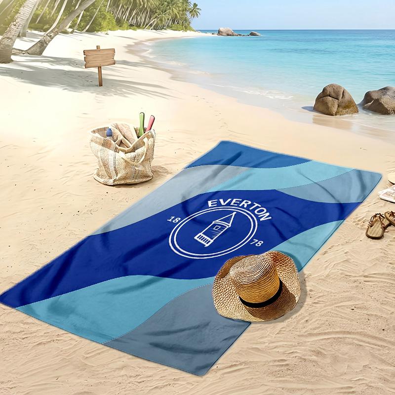 Everton Football Print Beach Towel, Large Soft Quick Dry Towel for Beach Camping Swimming