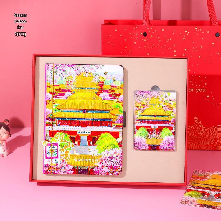 Forbidden City & Summer Palace Journal Set with Temple of Heaven Sand Magnets - Chinese Souvenir Gift