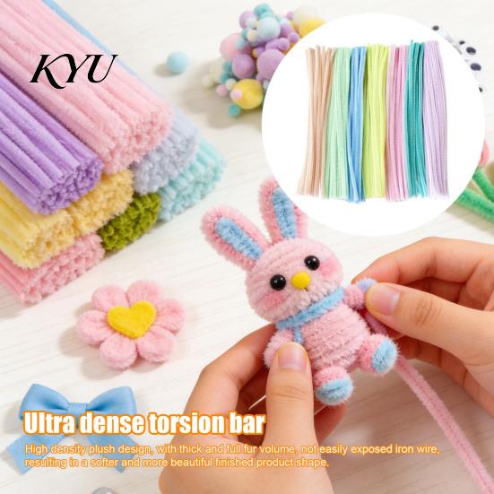 Soft Chenille Stems for Puppies 100Pcs Pipe Cleaners Handicrafts, Flexible DIY Art Projects, Multi-colored Kids Adults Floral Supplies Projects