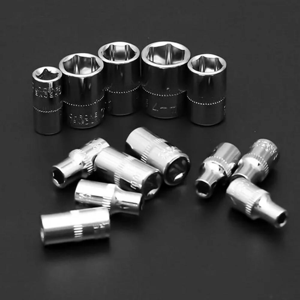 46-teiliges 1/4"-Ratschenschlüssel-Kombinationssteckschlüssel-Werkzeugset für die Autoreparatur