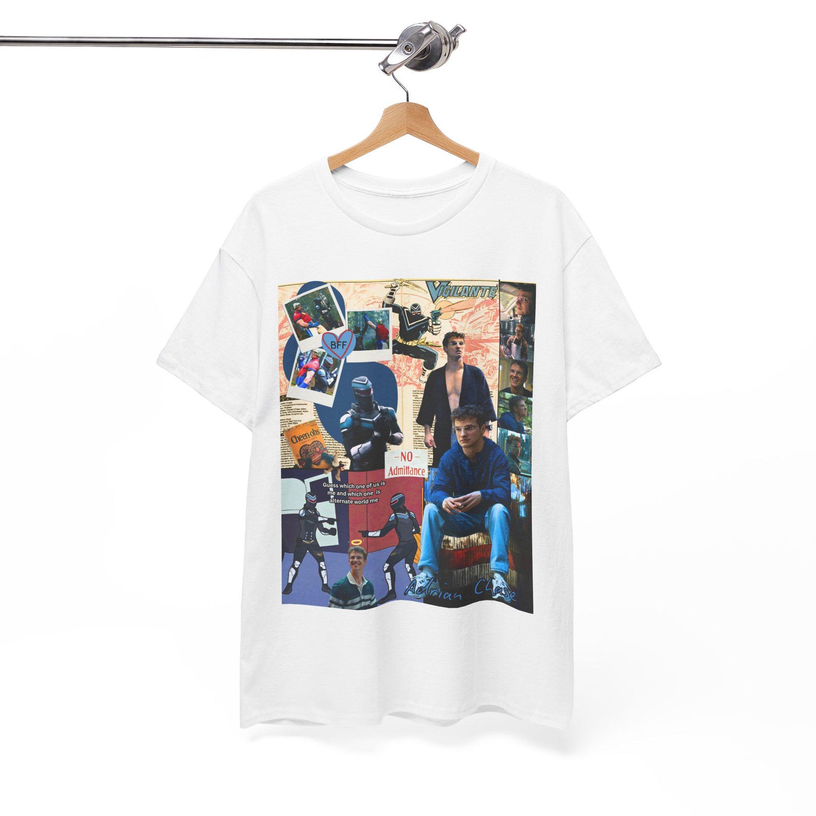 Vigilante Peacemaker Adrian Chase Scrapbook comic unisex tee L