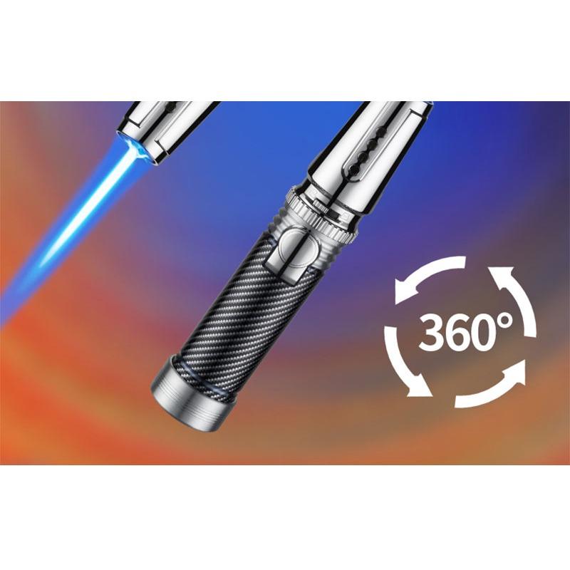 Novel Refillable Butane Turbo Gas Jet Flame Lighters Outdoor BBQ Gun Windproof Lighter Smoking Cigars for Men Kitchen Accessory