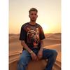 Men's Casual Short Sleeve T-Shirt - Animal Print Skull & Foliage Graphic Breathable Summer Tee Round Neck for Outdoor & Casual Wear, Summer