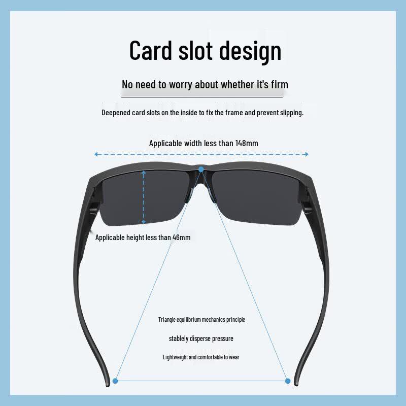 CAXMAN Polarisierte Überzieh-Sonnenbrille für das Autofahren