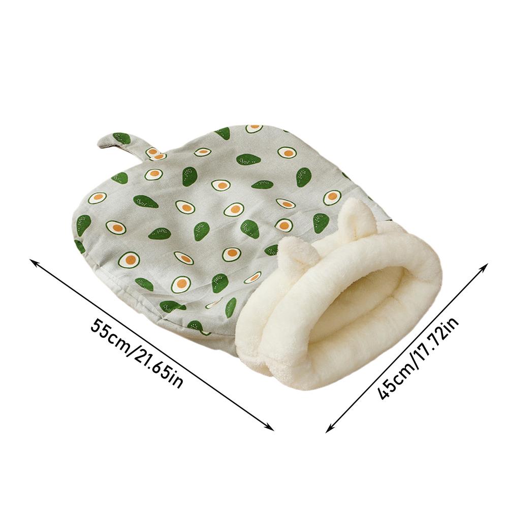 Cat Sleeping Bag Bed With Tail Comfortable Pet Snuggle Sack Thickened Winter Warm Cozy Calming Cat Bed Pet Supplies