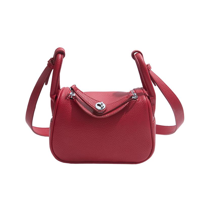 Fashion texture handbag bag women's summer simple casual pillow bag commuter shoulder messenger bag