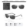 aoron Men's Metal Polarized Light Color-changing Folding Sunglasses Fashion Sunglasses Square Night Vision Glasses