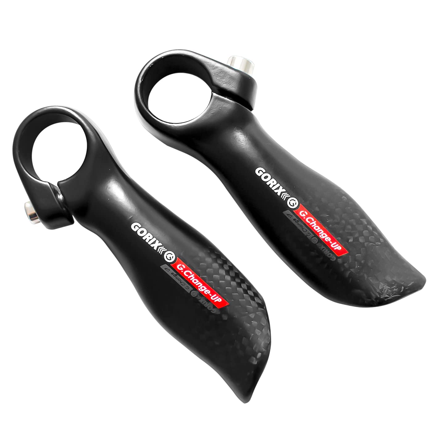 

GORIX Carbon Fiber Bicycle Bar Ends Ergonomic Stylish for Cross and More (GX-Change-UP) [Carbon Fiber, Design, Lightweight] Bikes, MTBs,