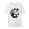 T-shirt Estiva Retro Kawaii con Stampa Divertente di Gatti per Uomo e Donna, T-shirt Traspirante Casual da Surf e Spiaggia