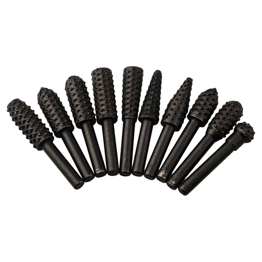 Chamfering Electric Grinding Head Grinding Head Set Wood File 6.35mm Shank Carved Grinding Head Electric Rotating Rasp